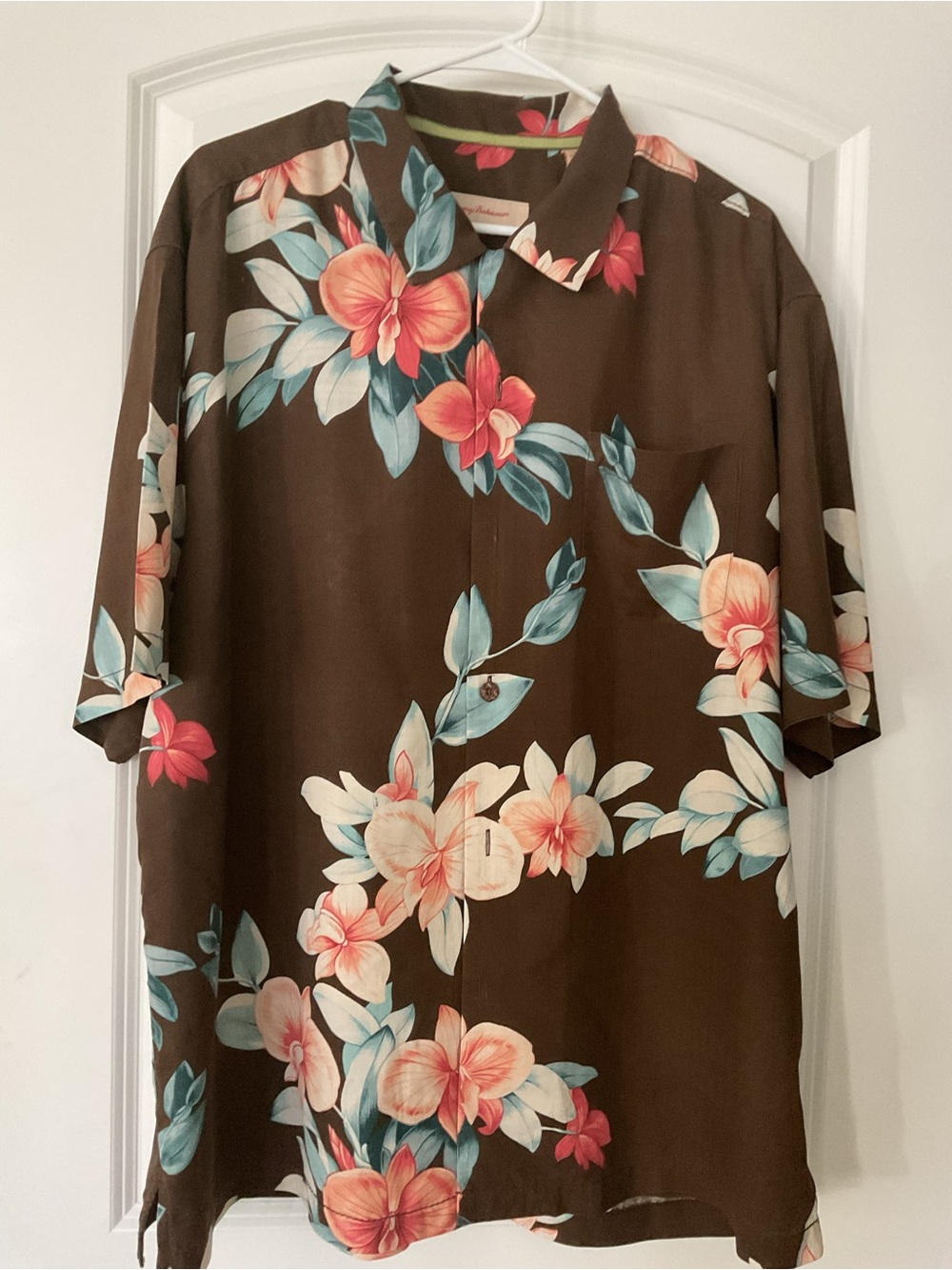 Tommy Bahama Brown/Multi Floral Men’s Hawaiian Shirt